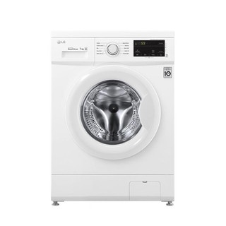 สินค้า LG เครื่องซักผ้าฝาหน้า ระบบ Turbo Wash ความจุซัก 7 KG. รุ่น FM1207N6W