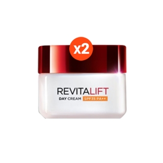 โปรโมชั่น : ลอรีอัล ปารีส รีไวทัลลิฟท์ เดย์ครีม SPF35 แอนตี้-ริงเคิล ครีมบำรุงสูตรกลางวัน 50 มล. x2 ครีมทาหน้าครีมลดริ้วรอยบำรุงผิวหน้า