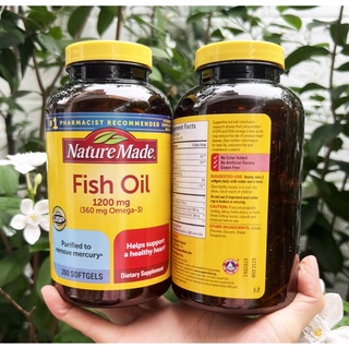 Nature Made Fish Oil 1200 mg 200 Softgels (360 Mg Omega-3)