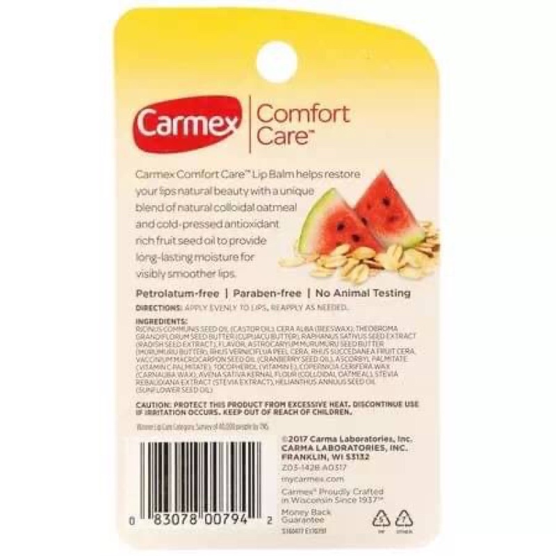 carmex-comfort-care-lip-balm-watermelon-4-25-g-ลิปบาล์มคาร์เม็กซ์-กลิ่นแตงโม