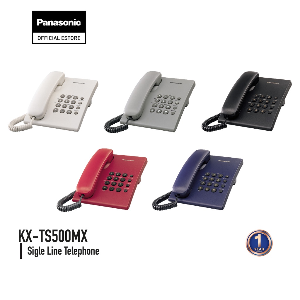 ภาพหน้าปกสินค้าPanasonic Single Line KX-TS500MX โทรศัพท์มีสาย โทรศัพท์สำนักงาน โทรศัพท์บ้าน จากร้าน panasonic_officialstore บน Shopee