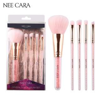 NEE CARA Crystal 5 Piece Brush Set (N117) ชุดแปรงแต่งหน้า 5ชิ้นพร้อมกระเป๋าเก็บ