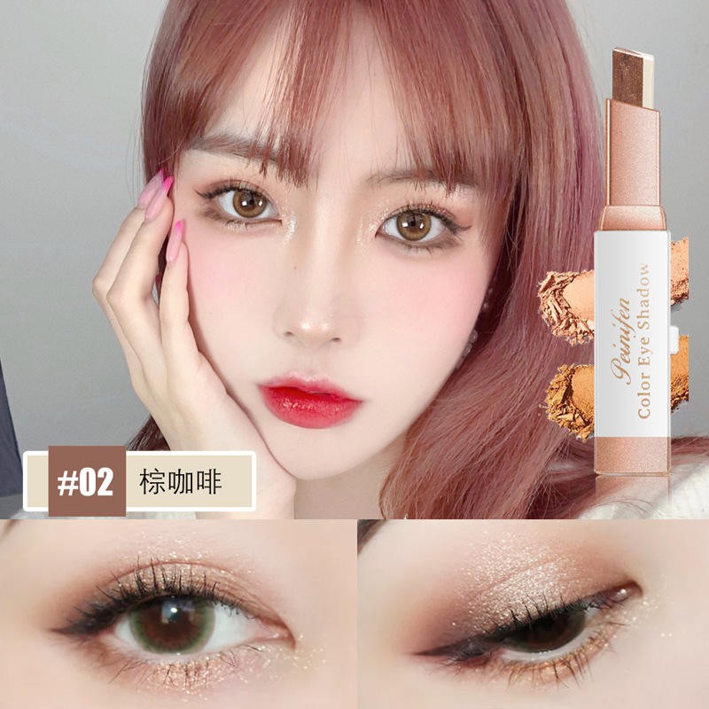 อายแชโดว์แท่งสติ๊ก-eyeshadow-stick-แต่งตาทูโทน-2-สีใน-1-แท่ง-สีสวย-เนื้อเนียน-กันน้ำ-ติดทน-9025-มี-6-สีให้เลือก-9025