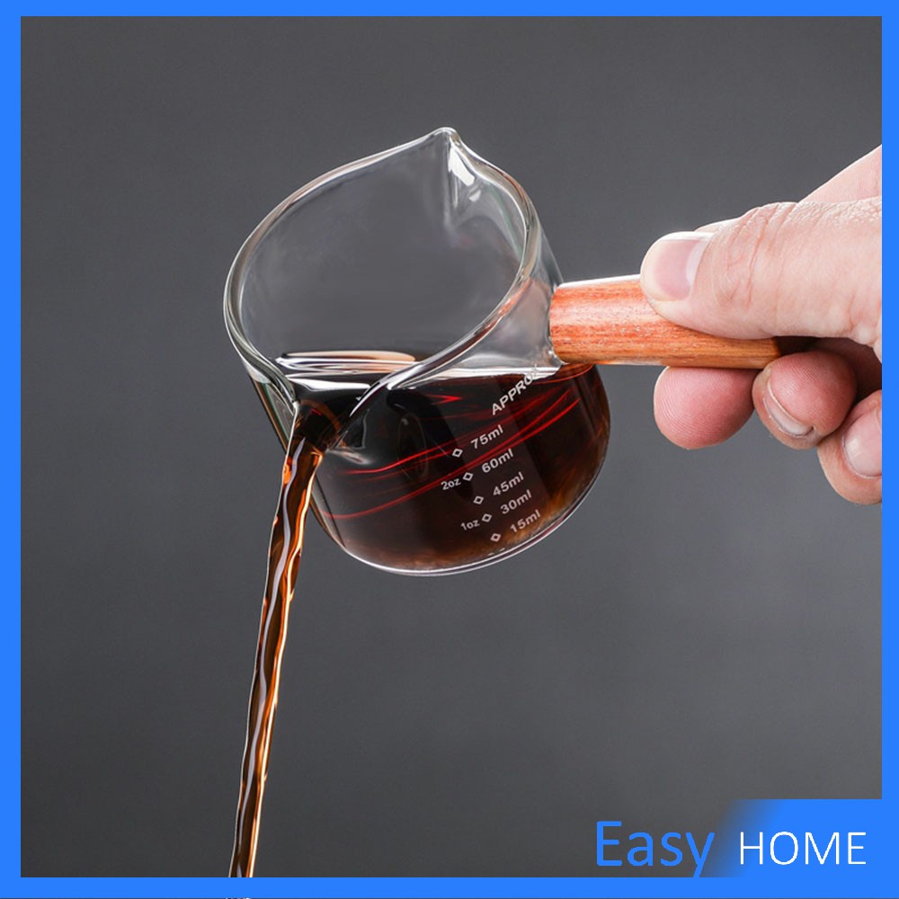 แก้วช็อต-espresso-shot-70-ml-และ-75-mlสินค้าพร้อมส่ง-ด้ามจับไม้-ขนาด-measuring-cup