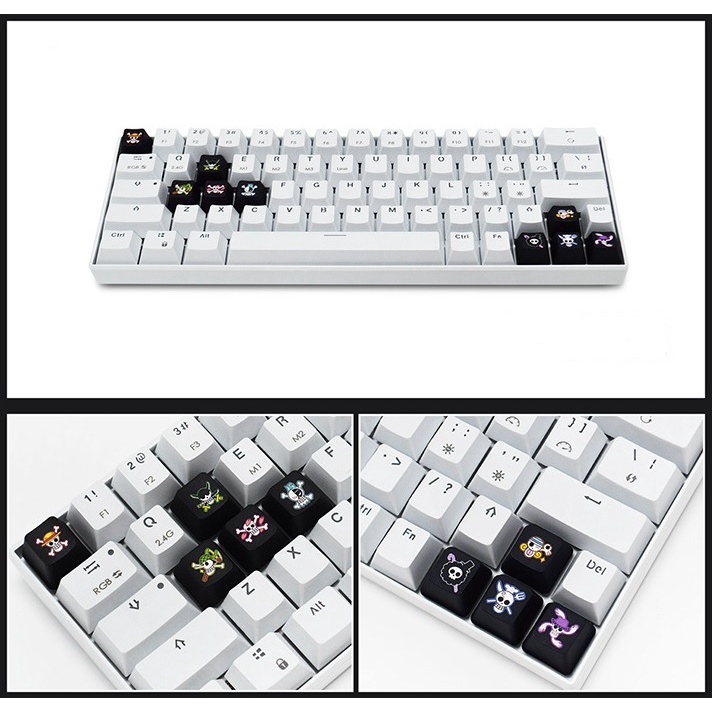 PBT Keycap Nintendo Style Jolly Roger Pirate Flag (9 ปุ่ม) แต่งคีบอร์ด ...