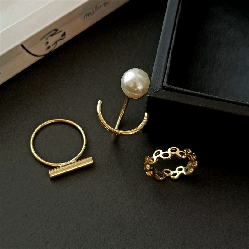 100-original-ชุดแหวนแฟชั่นประดับมุกสไตล์เกาหลี-3ชิ้น-ชุด