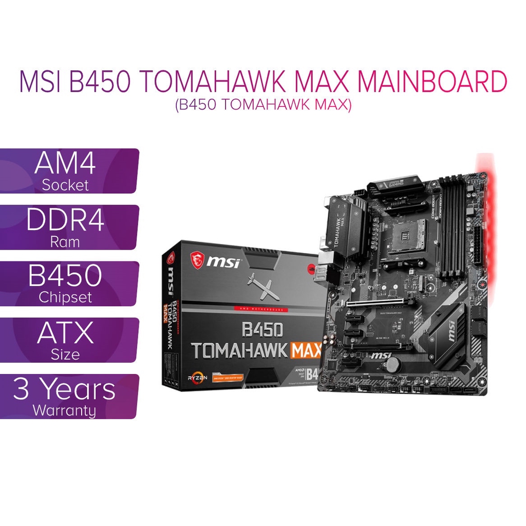 MSI B450 Tomahawk AM4 DDR4 | Jawa