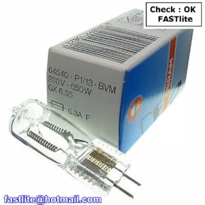 Osram 64540 240v 650w GX6.35 P1/13 BVM Display Optic lamp (ผลิตใน ...