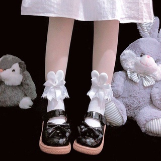 ถุงเท้า jk สาวโลลิต้าญี่ปุ่นสาม -หีบหูถุงเท้า, ผีเสื้อโลลิต้า, ถุงเท้าฝ้ายฝ้ายบริสุทธิ์, ลูกไม้