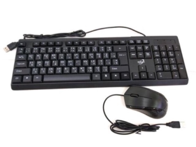 ภาพสินค้าPrimaxx KMC-516 Keyboard+Mouse USB ชุดคีย์บอร์ด+เมาส์ Low keycap desigh จากร้าน maxjane2015 บน Shopee ภาพที่ 3
