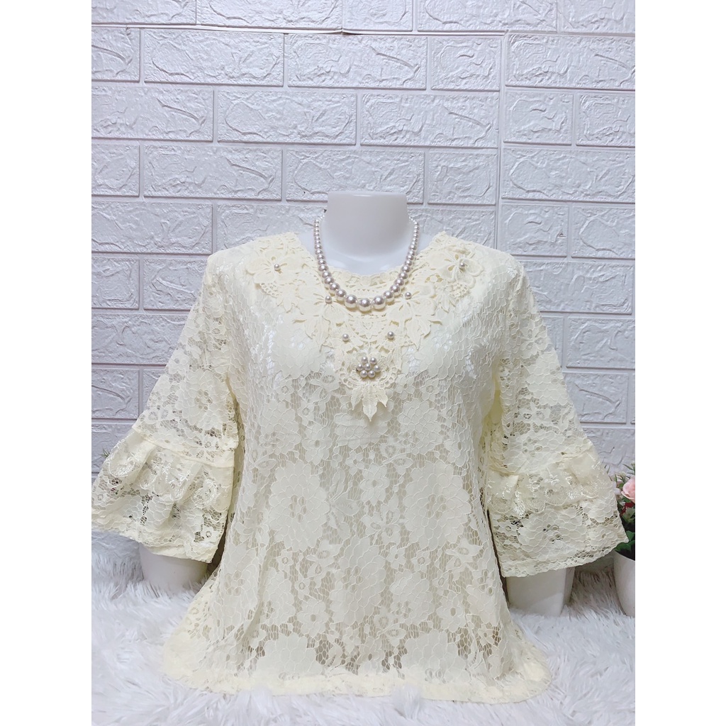 เสื้อลูกไม้ผ้านิ่ม-เสื้อลูกไม้สวยๆ-ใส่ออกงาน-รอบอก38-40-42ยาว21นิเวฟรัไซส์-มีซับใน-ใส่สบาย-ผ้านิ่ม