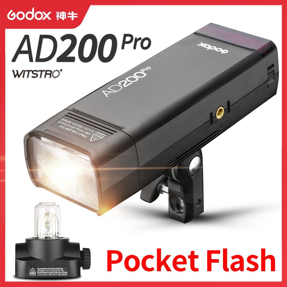 In stock Godox AD200Pro Outdoor Flash Light 200Ws TTL 2.4G 1/8000 HSS 0.01-1.8s Recycling with 2900mAh Battery