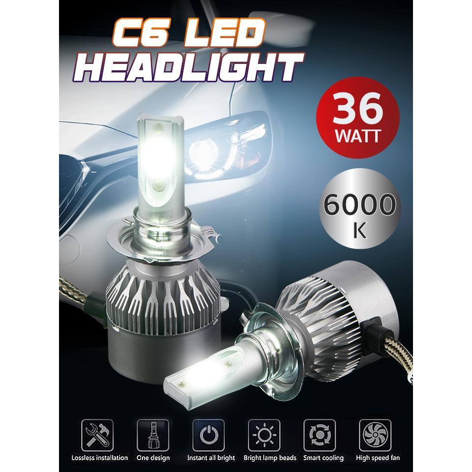 headlight-หลอดไฟ-หลอดไฟรถยนต์-หลอดไฟหน้า-led-36w-6000k