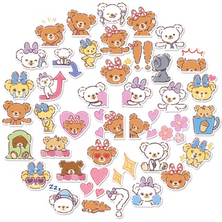 สติ๊กเกอร์ลายการ์ตูนหมีน่ารักกันน้ํา Scrapbook 40 ชิ้น