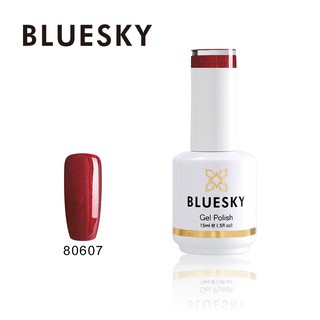 สีเจล Bluesky gel polish 80607 สีแดง
