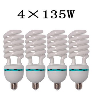 135W 5500K E27 Photo Studio Bulb Lighting Day Light Camera Photography Lamp 4PCS