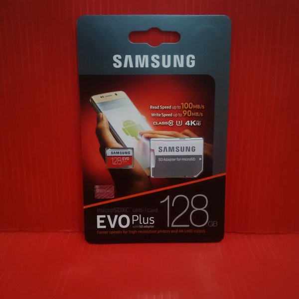 ผลิตภัณฑ์พิเศษ Microsd Samsung Evo Plus 128gb CL 10 4K-100 MB พิเศษ ...