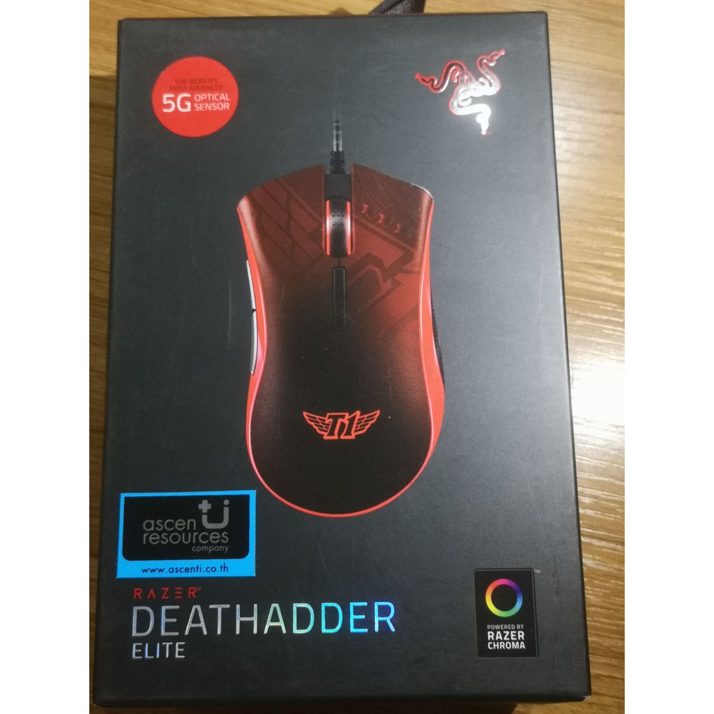 razer-mouse-deathadder-skt-t1-เมาส์เรเซอร์สีแดง-เมาส์เรเซอร์ลายลิมิเต็ด