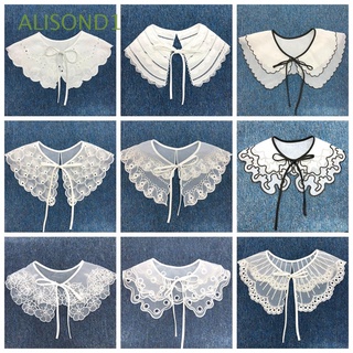 สินค้า Alisond1 DIY ลูกไม้ คอ ผ้าฝ้าย เครื่องแต่งกาย เย็บปกปลอม ผ้าคลุมไหล่ กลวง Applique สาวปักถักร้อยตกแต่งเสื้อผ้า