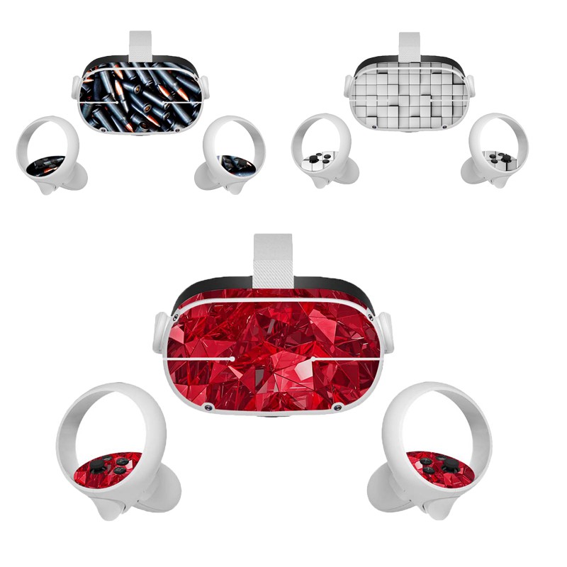 สี 1-20 Decal สติกเกอร์สําหรับ Oculus Quest 2 VR ชุดหูฟัง Controller ...