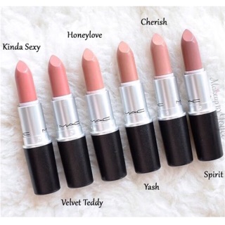 MAC lipstick ของแท้!! โทนนู้ดสีฮิต ลิปแมค ลิปสติกเนื้อดี  รุ่นปลอกดำฮอตฮิตตลอดกาล