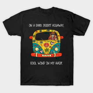 เสื้อยืดวินเทจเสื้อท็อปส์ ลาย Gildan On A Dark Desert Highway สําหรับผู้ชาย และผู้หญิงS-5XL