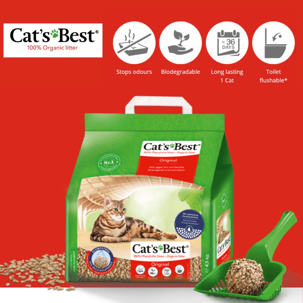 ภาพหน้าปกสินค้าCat's Best Original - ทรายแมวธรรมชาติ ไม้สน สูตรออริจินอล ขนาด 5L (2.1KG) จากร้าน thonglorpetshop บน Shopee