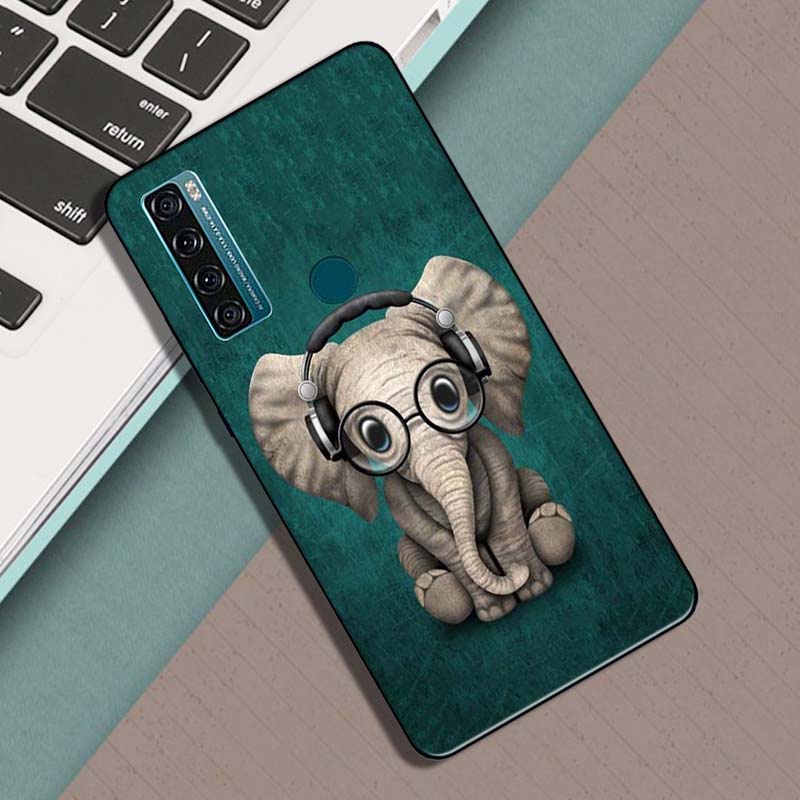 REY Pack 3 Cover In Gel TPU Trasparente Per TCL 20R 5G / 20AX 5G - Ultra Sottile 0,33 Mm, Morbida - 3