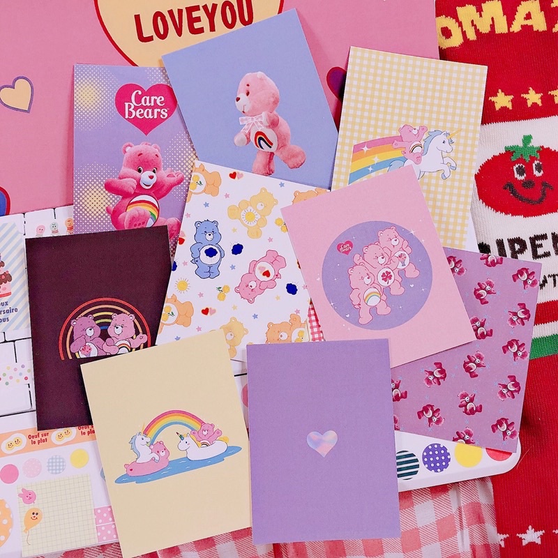 ชุดโปสการ์ดแคร์แบร์-การ์ดตกแต่งห้อง-รูปติดผนัง-การ์ดน่ารัก-care-bears-card