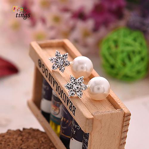 เครื่องประดับแฟชั่นสตรีต่างหูมุกแบบติดหูตกแต่ง-rhinestone-1-คู่