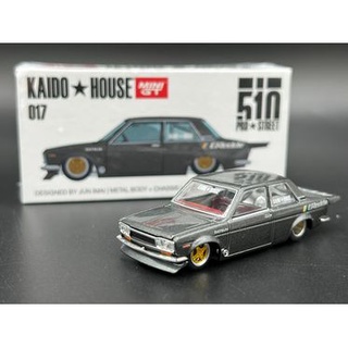 Kaido House x Mini GT  / Datsun 510 Pro Street GREDDY Gun Metal Grey