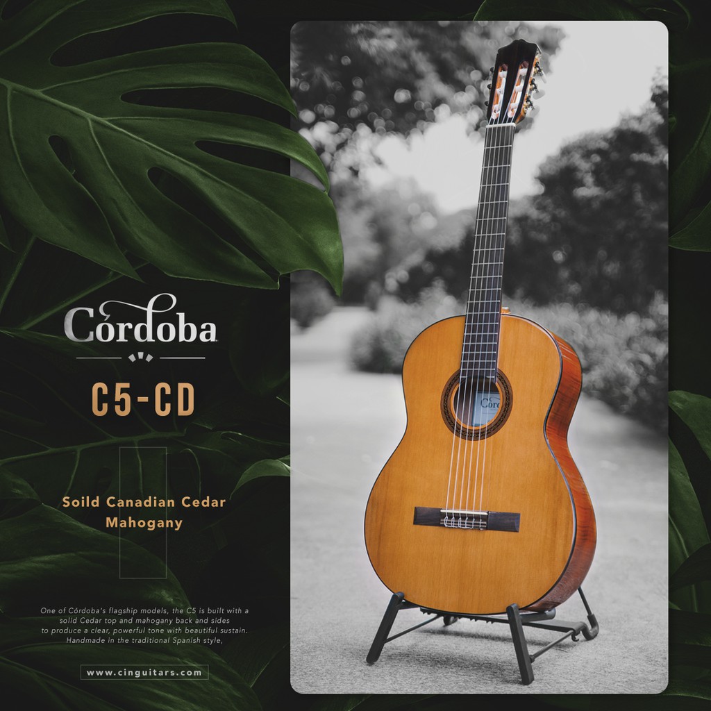 cordoba-c5-cd-กีตาร์คลาสสิครุ่น-top-solid-canadian-cedar-mahogany-พร้อมกระเป๋า