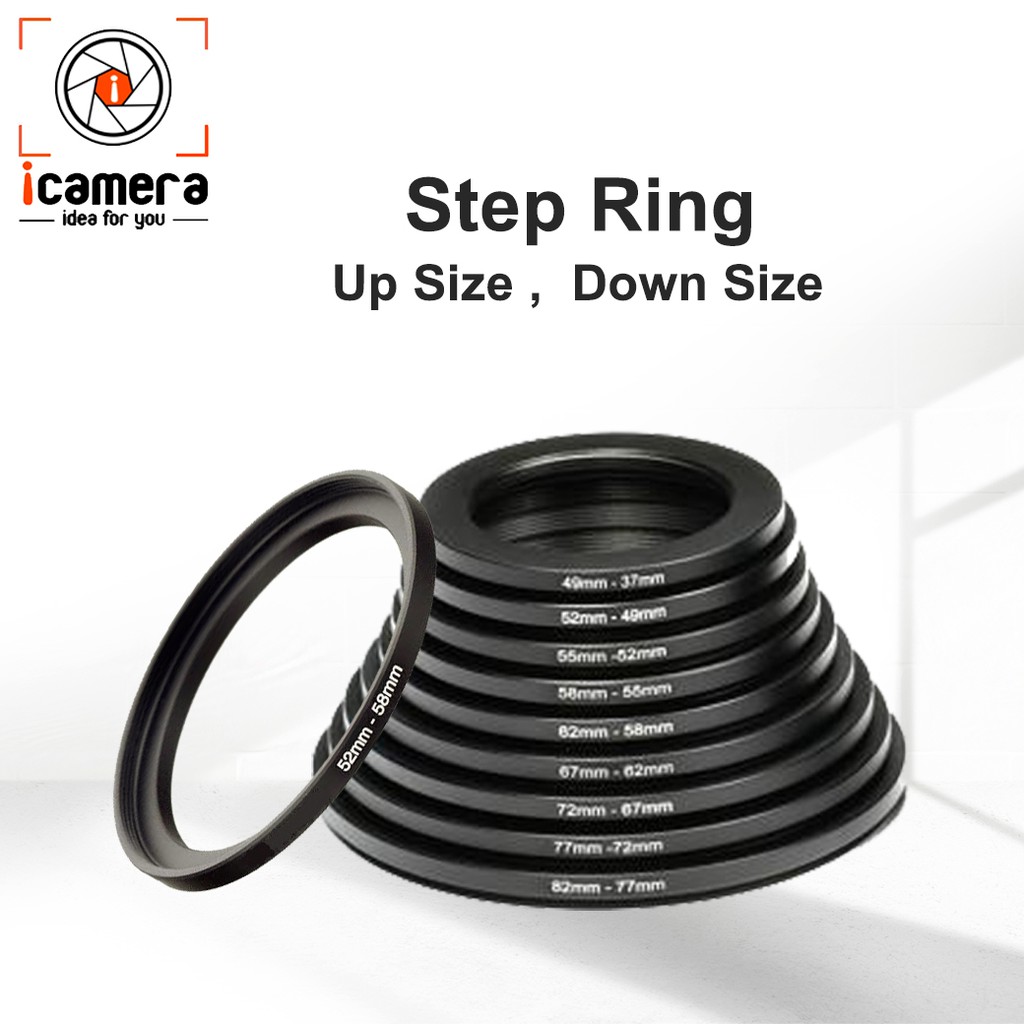 ภาพหน้าปกสินค้าลดล้างสต๊อก ** Step Ring ( Up Size , Down Size ) - แหวนแปลงไซด์หน้าเลนส์ใส่ฟิวเตอร์ จากร้าน icamera_gadgets บน Shopee