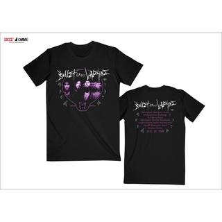 เสื้อยืดโอเวอร์ไซส์เสื้อยืด พิมพ์ลายวง Bxllet For My Valentine Original (วงดนตรีสีม่วง ด้านหลัง)S-4XL