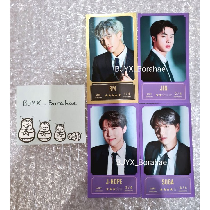 พร้อมส่ง-ของแท้-100-bts-message-cards-bang-bang-con-บังทัน-เมสเสจการ์ดเซตนัมจุนขอบทอง-ด้านหลังมีข้อความของเมมเบอร์