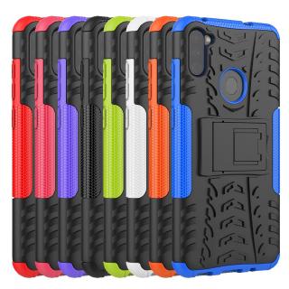 Samsung Galaxy M11 Armor Case Shockproof Cover Hard PC Soft TPU Back Casing