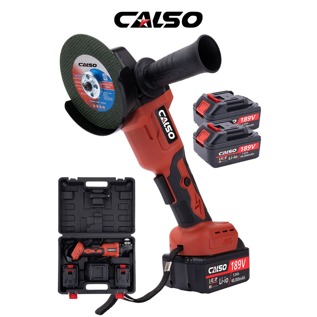 CALSO attery Angle เครื่องเจียรแบตเตอรี่ ลูกหมูไร้สาย 189V ขนาด 4 นิ้ว ...