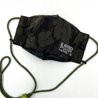 Blacksheepjeans Korea Mask หน้ากากผ้าอนามัย ป้องกันแบคทีเรียและน้ำลาย รุ่น BSMASK-3DPV9.1 CAMO FOREST สีเขียว
