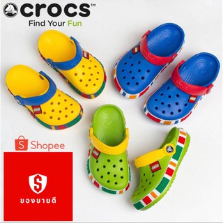 สินค้า รองเท้าเด็ก Crocs band kids LEGO clog ประเภทรัดส้นแบบลำลอง วัสดุยาง ใส่ได้ทั้งผู้ชาย ผู้หญิง✨(สินค้าพร้อมจัดส่งจากไทย)✨