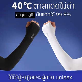 ปลอกแขนกันแดด สวมนิ้ว ระบายความร้อน  สำหรับตกปลาเล่นกีฬาวิ่ง เดินป่า Unisex UV Protection Cooling Arm Sleeves