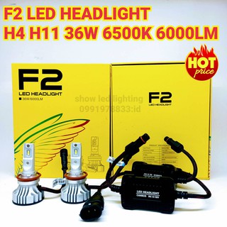 หลอดไฟ LED F2 [ NEW 2020 ] 4PIN H4 H11 หลอดไฟหน้ารถรถยนต์ หลอดไฟรถ LED หลอดไฟหน้า led H4  LED HEADLGHT 36w 6000lm 6500K