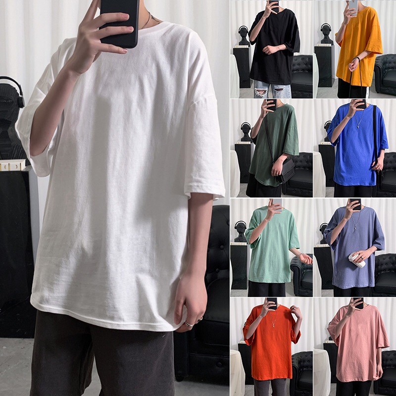 ภาพหน้าปกสินค้าพร้อมส่ง เสื้อยืดทรง OveRsiZe สีพื้น จากร้าน pc4289 บน Shopee