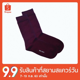 erawon Shop 3618TR ถุงเท้า Socks Antibac สี Dark Red