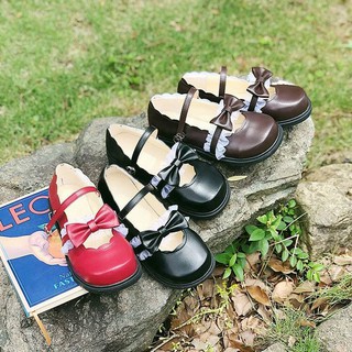 Meilulu รองเท้าโลลิต้าญี่ปุ่นเดิมผลไม้ฟองที่รักโลลิต้านุ่มน้องสาว jk รองเท้าหนังขนาดเล็กหญิง loli รองเท้าตุ๊กตา
