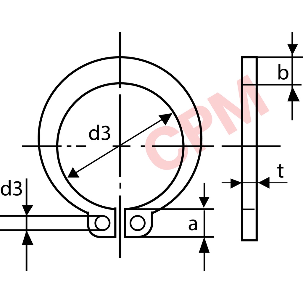 แหวน-แหวนล็อค-แหวนล็อคนอก-สแตนเลส-stw-เกรดคุณภาพ-17-32-external-retaining-ring-stainless-steel