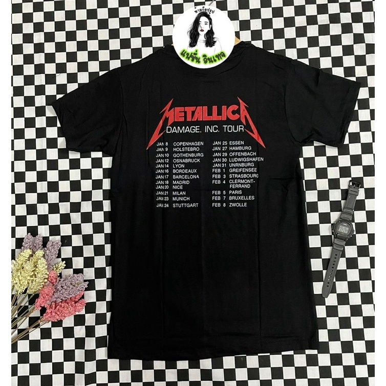 เสื้อยืดวินเทจ-metallica-แฟชั่นวินเทจยุค90-ราคาถูก