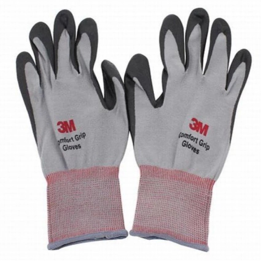 3m-comfort-grip-glovs-ถุงมือไนลอนเคลือบด้วยสารไนไตร-สีเทา-x2-คู่