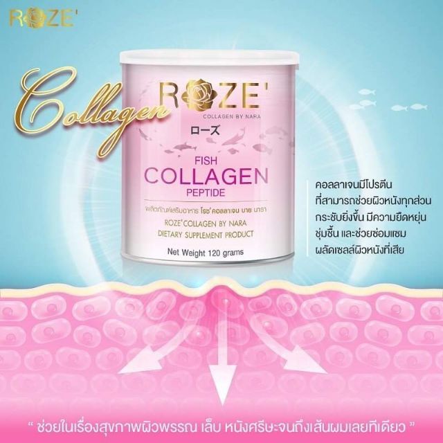 ส่งไว-roze-collagen-ของแท้-โรส-คอลลาเจน-คอลลาเจนบริสุทธิ์แท้-100-เกรดพรีเมี่ยม