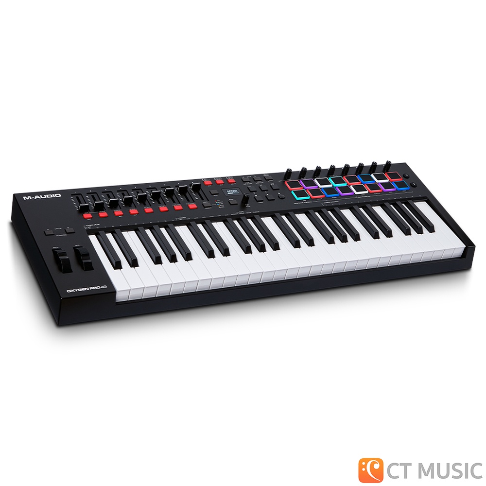 m-audio-oxygen-pro-mini-25-49-61-คีย์บอร์ดใบ้-usb-midi-controller