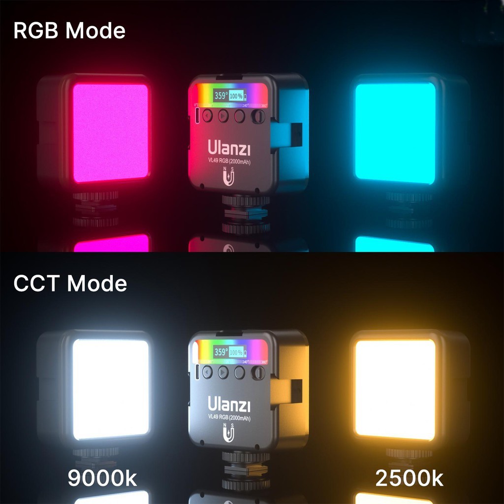 ulanzi-vl49-rgb-mini-led-video-light-vl-49-ประกันศูนย์-90วัน